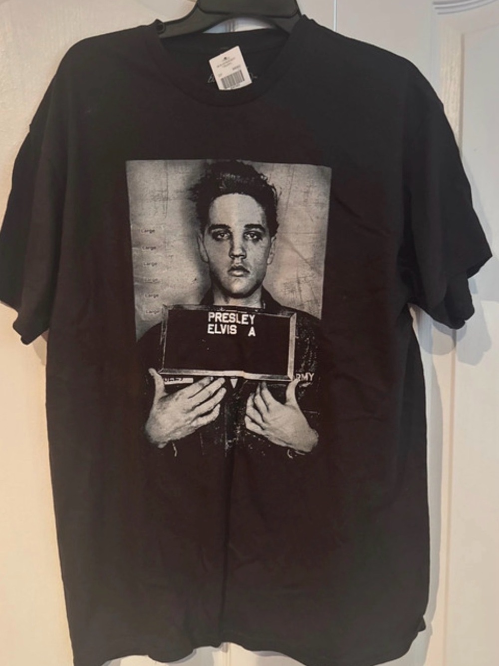 Black Presley Elvis Graphic Short-Sleeve T-Shirt